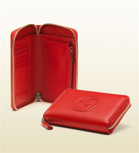 gucci red zip around wallet|gucci zip around wallet small.